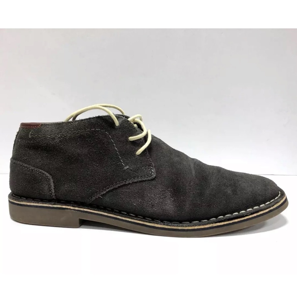 Kenneth Cole Reaction Men’s Desert Sun, Gray Suede Chukka Boots, Size 12 M.